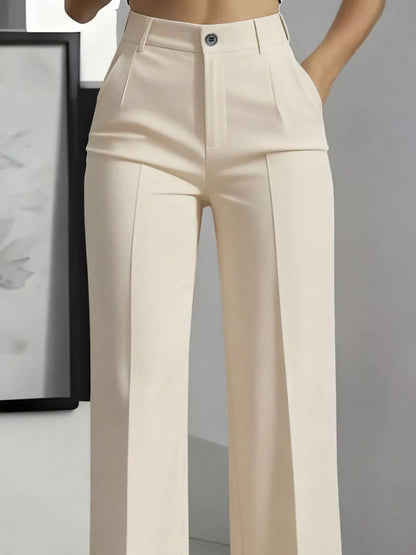 Sarah Express Women's High-Waisted Wide Leg Pants